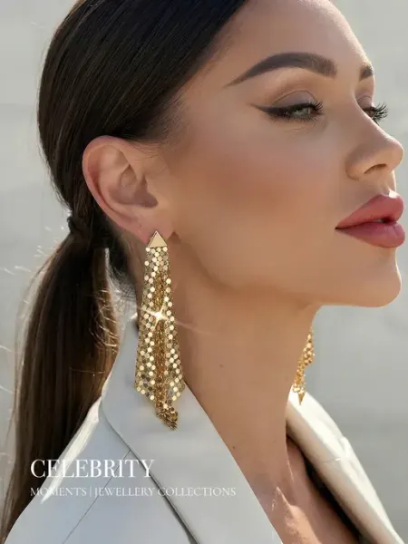 CELEBRITY ACCESSORIES Серьги бижутерия длинные крупные вечерние