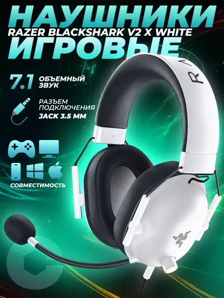 Razer Игровые наушники проводные с микрофоном накладные большие