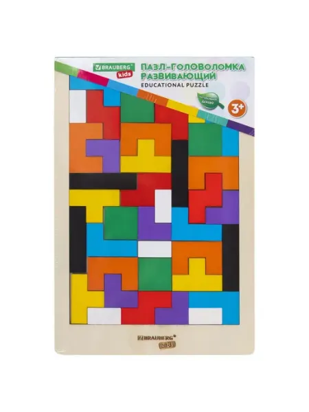 Brauberg Головоломка для детей деревянная Тетрис развивающие игрушки