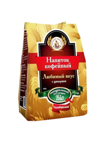 Русский цикорий Напиток кофейный Любимый вкус цикорий, 100 г
