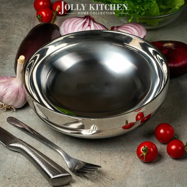 Миска изотермическая Jolly Kitchen двойные стенки глянцевая 19 см