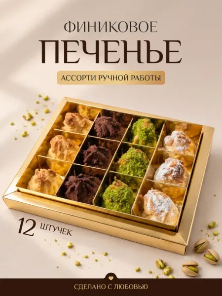 Ассорти восточное печенье из королевских фиников 300 грамм