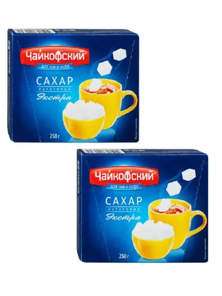 ЧАЙКОФСКИЙ Сахар-рафинад кусковой, 250г, 2 шт