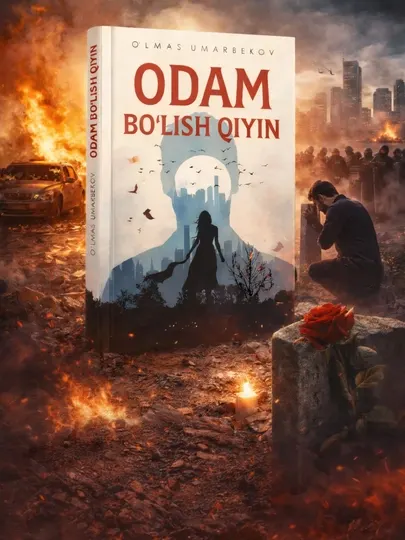 Книга Odam bo‘lish qiyin , Роман Ольмаса Умарбекова , мягкая обложка