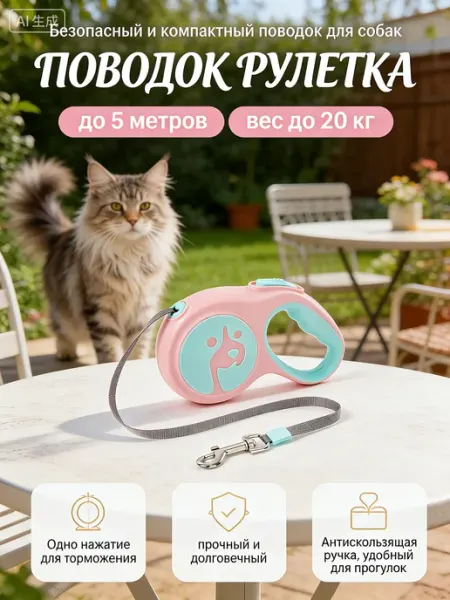 GladPet Поводок для собак рулетка для активных прогулок