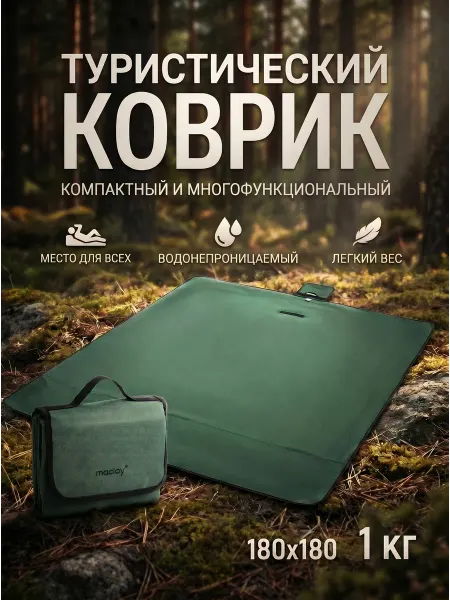 Maclay Коврик туристический складной Оксфорд 180х180 см