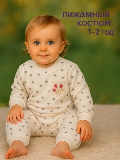 Детский тёплый костюм из экологичного материала, жёлтый, двойка