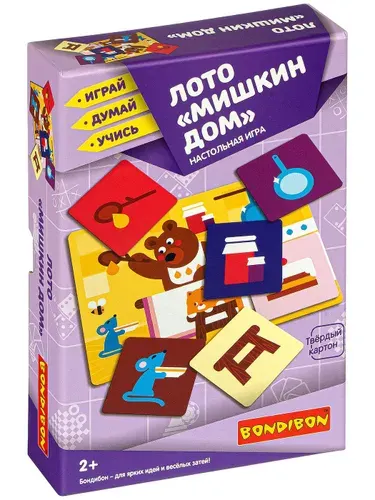Детское развивающее лото "Мишкин Дом" Bondibon обучающая логическая игра, запуск речи для малышей, для самых маленьких в детский сад