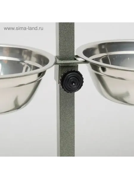 Удобная двойная подставка для кормления собак