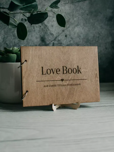 Kanwood Книга пожеланий на свадьбу Love Book с черными листами