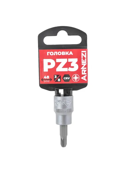 ARNEZI Торцевая головка 3 8 со вставкой PZ3 L=48 мм R0204203