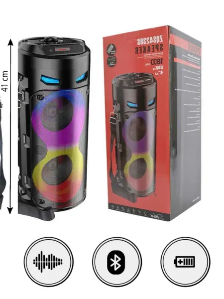 ZQS-4239S Karaoke BoomBox — мощный звук, яркий свет, атмосфера праздника