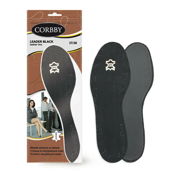 Corbby Стельки из натуральной кожи и латексной пены "Leder White". Размер 45/46
