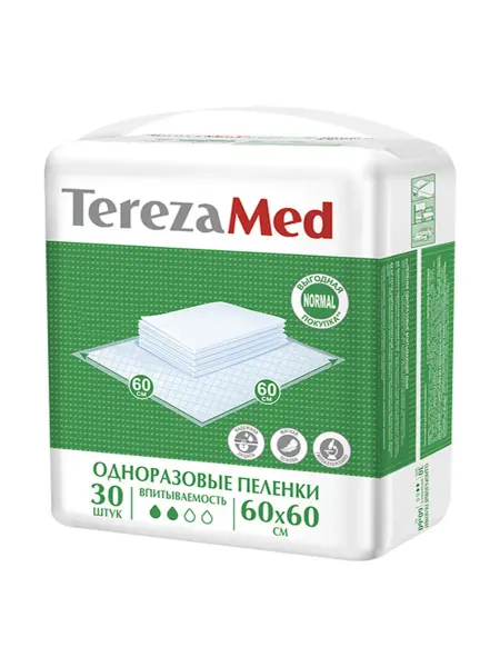 Пеленки TerezaMed Normal одноразовые впитывающие 60 см x 60