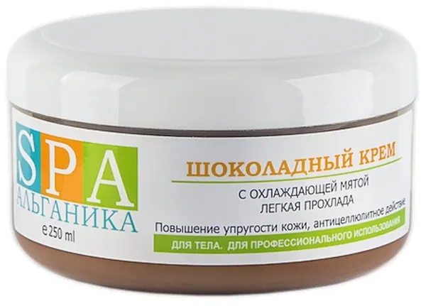 Альганика крем для тела Шоколадный с охлаждающей мятой 250 мл