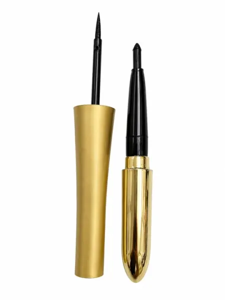 Жидкая подводка для глаз, eyeliner, водостойкая, черная, с тонкой кисточкой, Kiss Beauty - Макияж глаз
