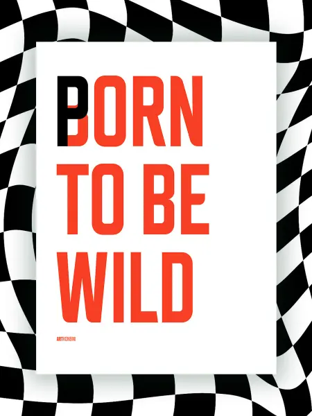 NIPPON PRINTS Мотивационный постер BORN TO BE WILD
