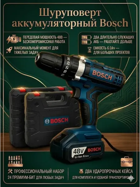 HONOR Шуруповерт аккумуляторный Bosch