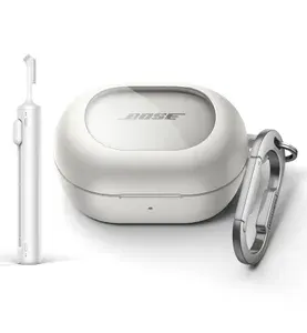 Чехол SURITCH для Bose New QuietComfort Earbuds2024, с карабином и набором чистки, ударопрочный магнитный