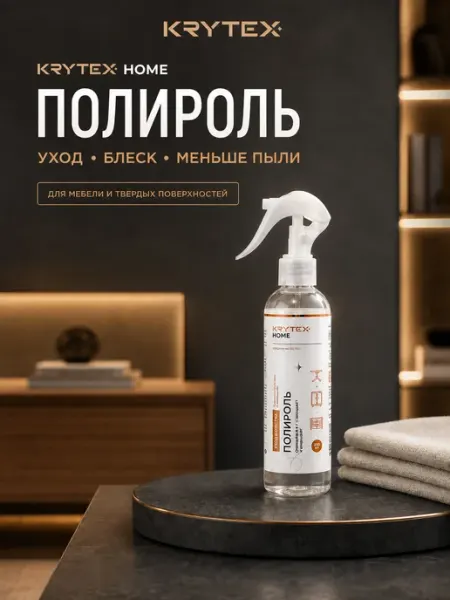 KRYTEX Полироль для мебели с антистатиком, линейка HOME