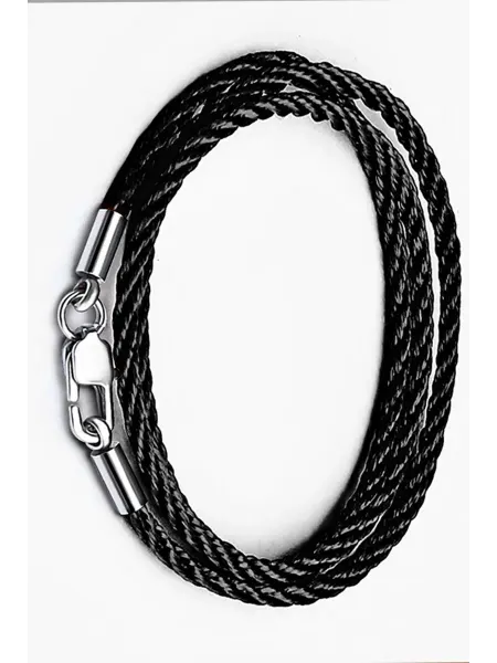 Optimum jewelry Шнурок веревочка гайтан для крестика на шею с карабином