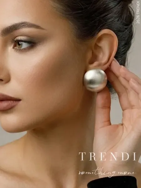 Trendi Массивные объемные серьги бижутерия крупные круглые