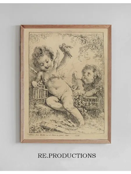 Re.productions Постер La tourterelle mise en cage - François Boucher