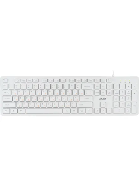 Acer Клавиатура проводная компьютерная OKW123 белый USB
