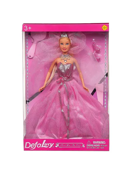 ABtoys (АБтойс) Кукла Lucy Невеста в розовом платье с аксессуарами, 29см