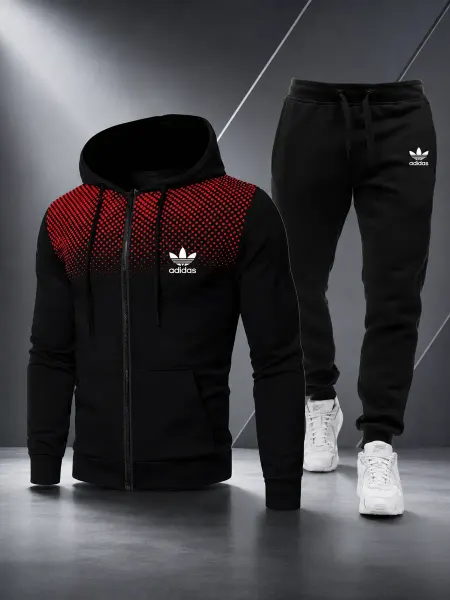 BOUTIQUE86 Костюм спортивный на молнии с капюшоном