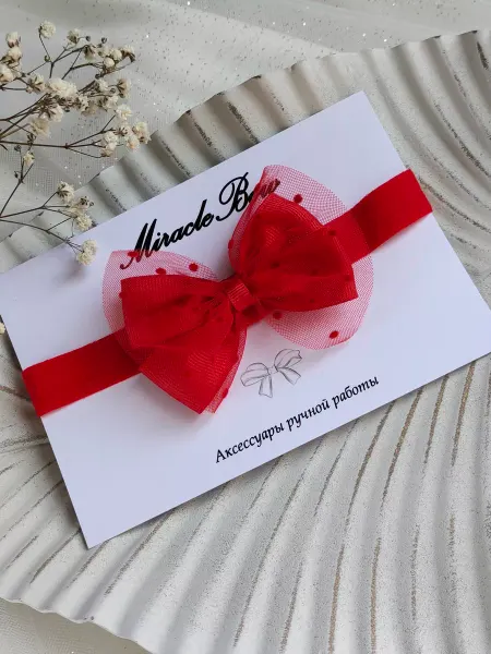 Miracle Bow Повязка на голову с бантиком для малышей для девочек