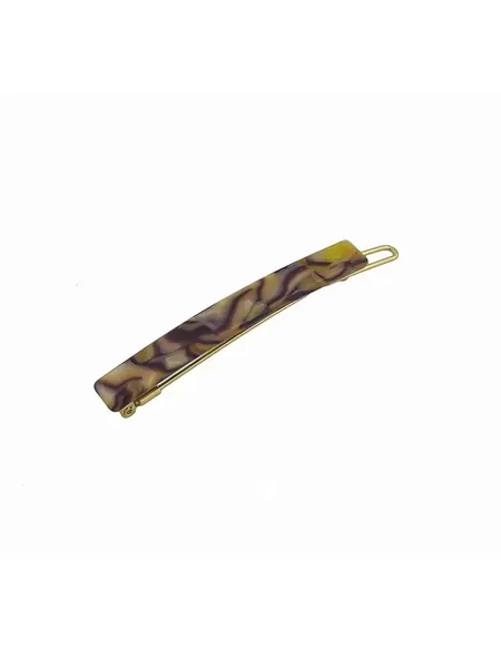 Приколка для волос "Magie Accessoires", высококачественный пластик, коричневая/бежевая/желтая