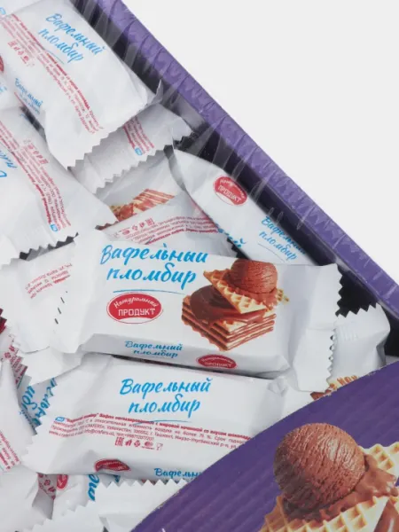 Вафельный Пломбир (со вкусом шоколада) (TV Box 900 гр)