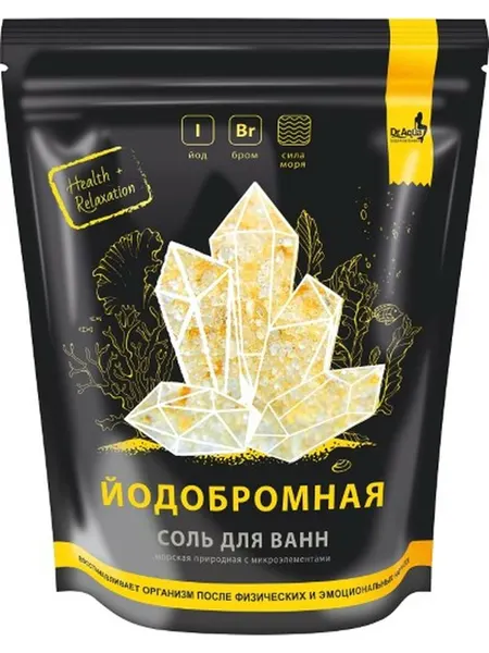 Доктор аква соль Д/ванн морская природная йодобромная 700,0 — Соль для ванн морская дой-пак 700 г