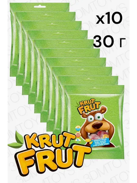 KrutFrut Мармелад жевательный в форме озорных мишек 10 шт