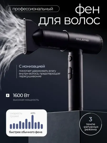LUMERO Фен для волос профессиональный мощный женский