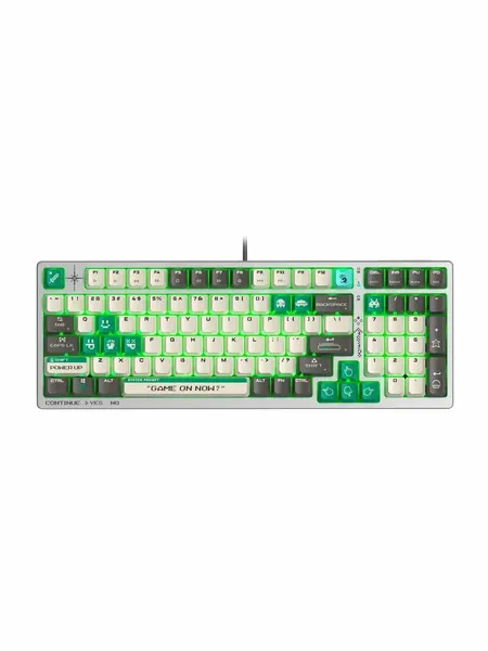 Клавиатура Bloody S98 Pixels Green белый/бежевый