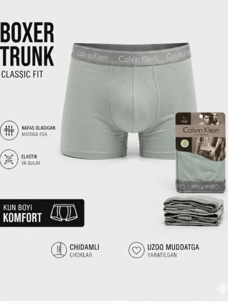 Мужские боксеры, boxer trunk, мужские трусы, нижнее белье, боксеры calvin klein