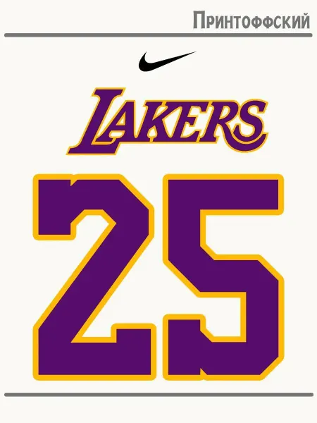 Принтоффский Термонаклейка баскетбол lakers 25
