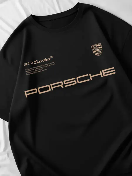ORGVSM Футболка оверсайз с принтом y2k porshe 911 порше
