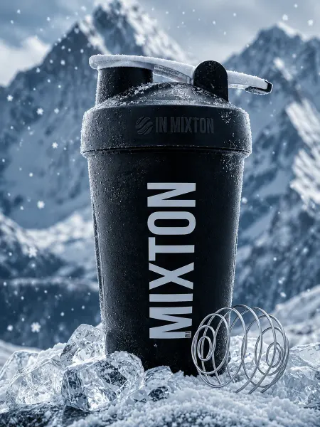 InMixton Шейкер спортивный 400 мл для протеина BPA Free с пружиной