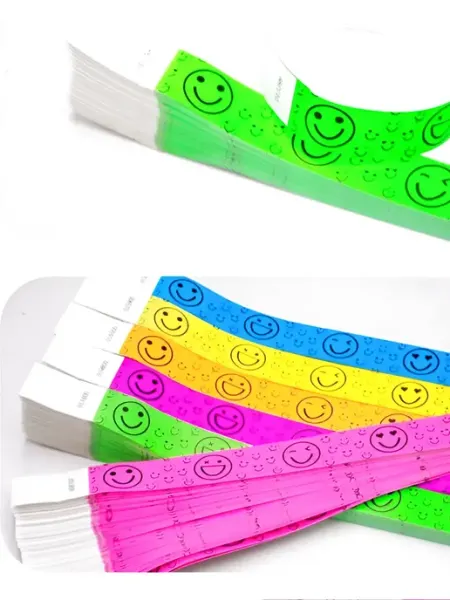BraceletsDepot Влагостойкие голубые неоновые контрольные браслеты, 100 шт