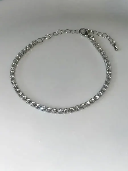 BraceletsMag Изящный браслет на ногу с камушками, регулируемый