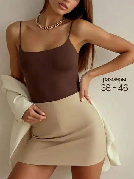 Joli BRAND Боди майка скимс на бретельках утягивающее без рукавов