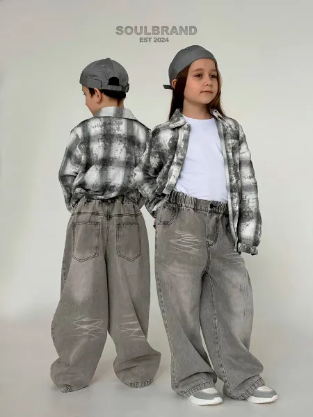 SOUL BRAND Джинсы багги детские широкие