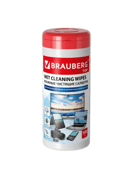 Brauberg Салфетки для компьютеной техники 100 шт. для экрано
