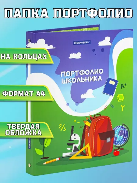 Brauberg Папка для портфолио на кольцах А4