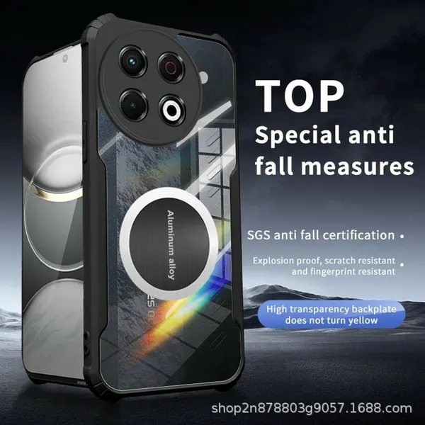 Задняя панель-чехол-накладка MyPads Labbri для Tecno Spark 30 Pro 4G из силикона с охлаждением и прозрачной задней стенкой