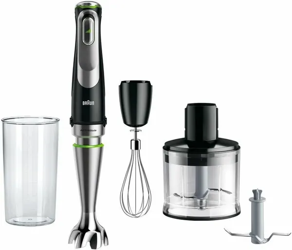 Блендер Braun MQ9135XI, погружной, черный/серебристый