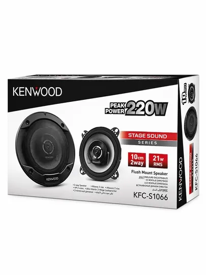 Автомобильная колонка Kenwood KFC-S1066, 10 см 2-полосная колонка для автомобиля, 220 Вт - Колонки для авто